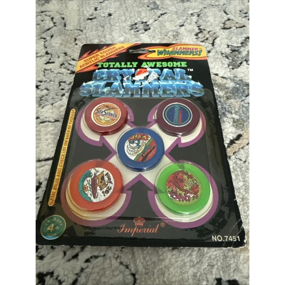 Pogs 1994 Crystal Slammer Whammers NOS Imperial Sealed Super Touch Acrylic 7451